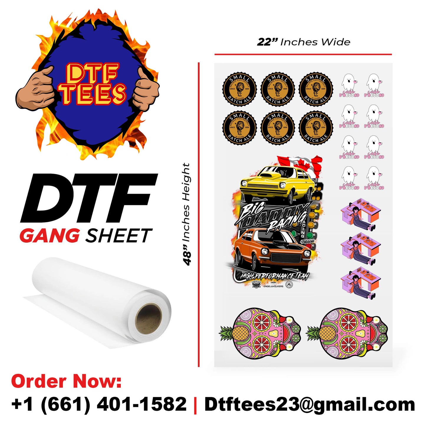 DTF Sheet by Size (Upload Sheet)
